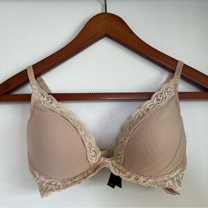 Natori Feathers Plunge T-Shirt Bra 32C – Nude (Cosmetic)